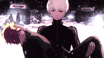 kaneki taking hide to ccg.